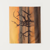 ドリフトウッドビーチアットサンライズジキル島ジョージア タペストリー (正面)