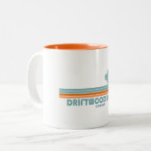 ドリフトウッドビーチジョージアサンパームツリーズ ツートーンマグカップ (正面左)