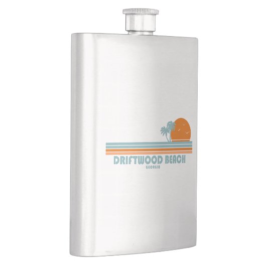 ドリフトウッドビーチジョージアサンパームツリーズ フラスク (右)