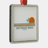 ドリフトウッドビーチジョージアサンパームツリーズ メタルオーナメント (右)