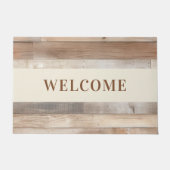 ドリフトウッドベージュブラウンへようこそ ドアマット (正面)