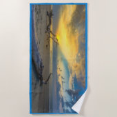 ドリフトウッドボーフォートSCビーチサンライズ ビーチタオル (正面)