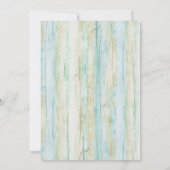 ドリフトウッド オーシャンビーチ コースト ショア ブライダルシャワー 招待状 (裏面)