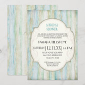 ドリフトウッド オーシャンビーチ コースト ショア ブライダルシャワー 招待状 (正面/裏面)