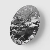 ドリフトウッド ラウンド壁時計 (傾斜)