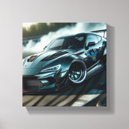 ドリフトカー ドリフト レース アート トライバルアーマー キャンバスプリント