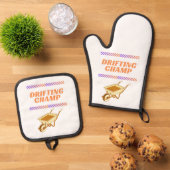 ドリフトチャンピオン 鍋つかみ&鍋敷きセット (トップダウン)