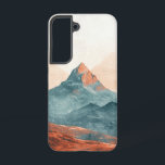 ドリフトバ太陽のレーフォンケース SAMSUNG GALAXY S22ケース<br><div class="desc">流れる丘はオレンジ白熱［赤熱］光を放つ色の太陽の下に曲がり、調和の地球と空の漂流の動きを捉える。</div>