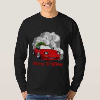 ドリフトマスメリークリスマス競馬場レーシングカー Tシャツ