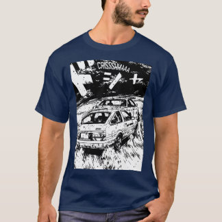 ドリフト日本のレーサーAE86ユーロビート・イン漂流 Tシャツ