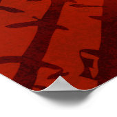 ドリフト熱狂するパトロール – アグレッシブなパンダ(赤) ポスター (角)