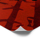 ドリフト熱狂するパトロール – アグレッシブパンダのシルエット ポスター (角)