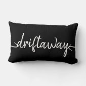 ドリフト遠くに航海のレタリング ランバークッション (裏面)