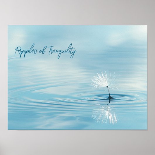 ドリフト静か：水にタンポポの種 ポスター (正面)