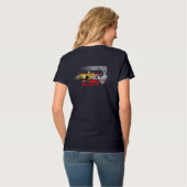 ドリフト | 女性用Vネック Tシャツ (裏面フル)