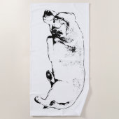 ドリフト、急ぐな ビーチタオル (正面)