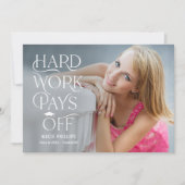 ドリブングラード編集可能カラー卒業招待状 招待状 (正面)