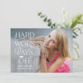 ドリブングラード編集可能カラー卒業招待状 招待状 (スタンド正面)