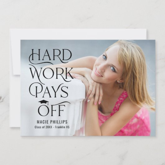 ドリブングラード編集可能カラー卒業招待状 招待状 (正面)