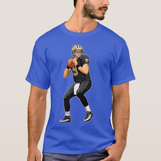 ドリュー・ブリーズ 9 パス ボール  冗談 Tシャツ (正面)