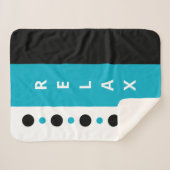 ドリラックスットストライプブラックazure シェルパブランケット (正面(横))