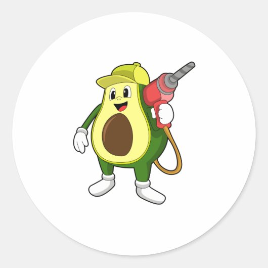 ドリルで職人としてアボカド ラウンドシール (正面)