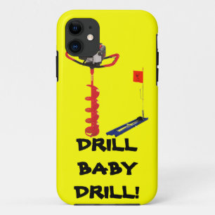 ドリルのベビーのドリルの氷の魚釣り iPhone 11 ケース