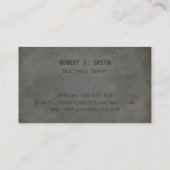 ドリルの具体的な改築の名刺 名刺 (裏面)