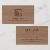 ドリルの大工仕事のフェイクな木の穀物の名刺 名刺 (正面/裏面)