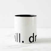 ドリルの設計のコーヒー・マグ ツートーンマグカップ (中央)