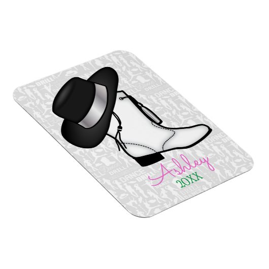 ドリルダンスチームのクリスマスブーツと帽子 マグネット (右側)