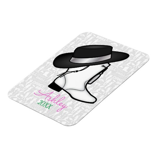 ドリルダンスチームのクリスマスブーツと帽子 マグネット (左側)