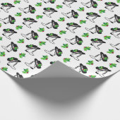 ドリルダンスチームクリスマスブーツと帽子 ラッピングペーパー (角)