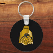 ドリルビット・ブラック キーホルダー (正面)