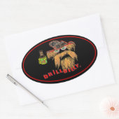 ドリルビリー油田 楕円形シール (封筒)