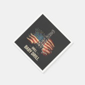 ドリルベビードリルアメリカのトランプのエネルギー経済 スタンダードカクテルナプキン (角)