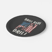ドリルベビードリルアメリカのトランプのエネルギー経済 ペーパープレート (アングル)