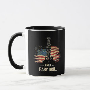 ドリルベビードリルアメリカのトランプのエネルギー経済 マグカップ
