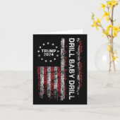 ドリルベビードリルトランプ2024大統領選挙代表 カード (黄色い花)