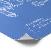 ドリル1893特許技術青写真 ポスター (角)