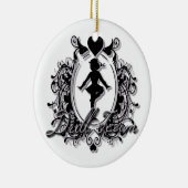 ドリル・チームの女の子(ハート・フレーム) セラミックオーナメント (右)