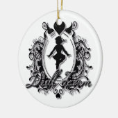 ドリル・チームの女の子(ハート・フレーム) セラミックオーナメント (左)