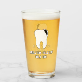 ドリル'Em Fill 'EM Bill 'EM Pint Glass Cup タンブラーグラス