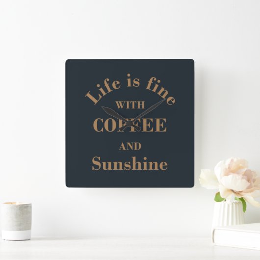 ドリンおもしろいカー引用文 スクエア壁時計 (ホーム)