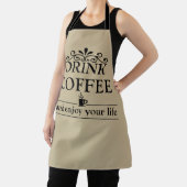 ドリンやる気を起こさせるおもしろいカーのコーヒー引用文 エプロン (インサイチュ)