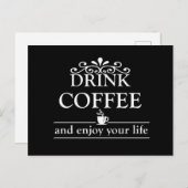 ドリンやる気を起こさせるおもしろいカーのコーヒー引用文 シーズンポストカード (正面/裏面)