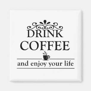 ドリンやる気を起こさせるおもしろいカーのコーヒー引用文 マグネット