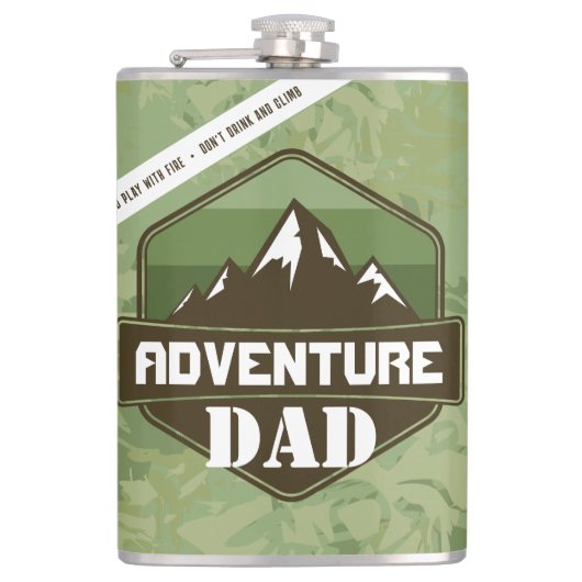 ドリンクおもしろいしない&アドベンチャーギフトパーソナライズされた フラスク (正面)