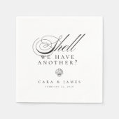 ドリンクおもしろいビーチシェル結婚ズ・カクテル スタンダードカクテルナプキン (正面)