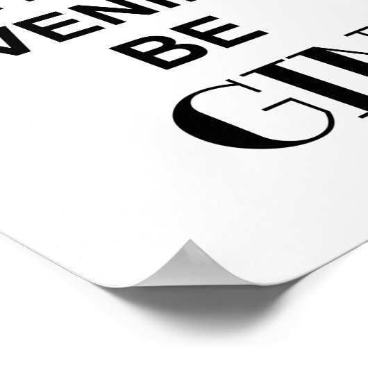 ドリンクおもしろい引用文夕べをジンにする ポスター (角)